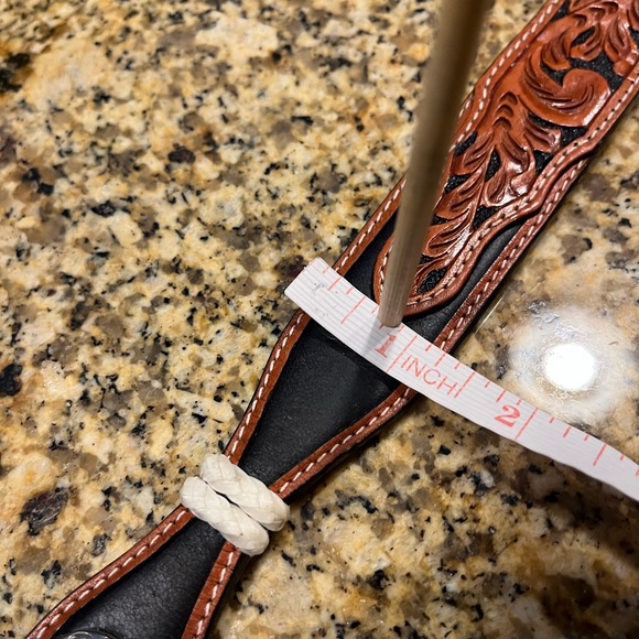 Ranger Belt Company | Hand Tooled Western Style Leather Concho  Belt 26 S - Picture 5 of 10